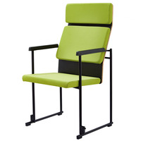 Chaise de formation empilable moderne avec accoudoirs, chaise de bureau en tissu pour salle de conférence, auditorium scolaire