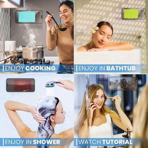Funda de silicona con ventosa para teléfono, soporte de silicona de doble cara, espejo manos libres para ducha, soporte para teléfono móvil - Product Image 6
