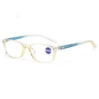 Lunettes de lecture rétro classiques PC 2026 les plus vendues pour hommes et femmes, verres PC de haute qualité, montures bleues/oranges, logo personnalisable