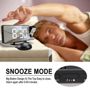 Horloge vibrante alarme forte bombe sonique lit vibrant Fm Radio Projection Led sourd sans fil - Product Image 4