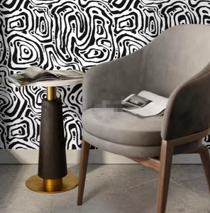 Papiers peints de lignes abstraites noires et blanches Décoration de la maison auto-adhésive 3d - Product Image 1