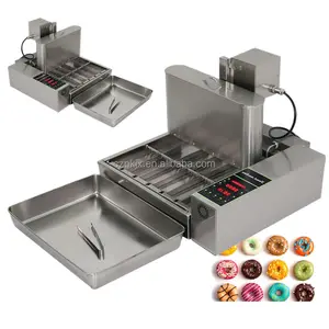 Volautomatische Elektrische Donutmachine 6 Rijen Mini Donuts Maken Gebakken Broodmachine Cake Wafel Donut Makers 220V/110V