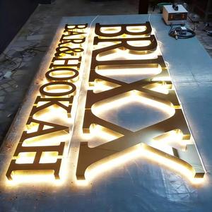 Letras Iluminadas para Rótulos Comerciales, Letrero Digital 3D Personalizado de Acero Inoxidable, Letrero con Retroiluminación LED - Product Image 1