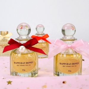 Joli Petit Bocal Vide en Verre Personnalisable, <span class=keywords><strong>Cadeau</strong></span> <span class=keywords><strong>de</strong></span> <span class=keywords><strong>Mariage</strong></span> Économique pour Invités, <span class=keywords><strong>Pot</strong></span> à <span class=keywords><strong>Miel</strong></span> ou Nourriture en Cristal - Product Image 2