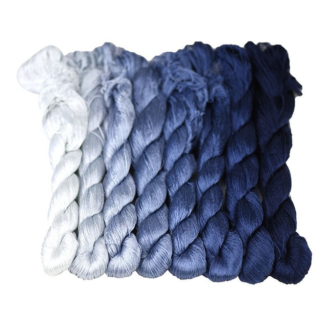 Color 61-70 100% Mulberry Embroidery Silk Thread Natural Real Silk Thread for DIY Embroidery for Cross Stitching