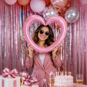 Ballon en aluminium cœur creux 4D pour la Saint-Valentin, décoration pour anniversaire de mariage, fournitures de fête - Product Image 5