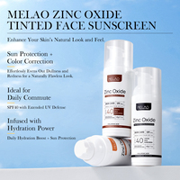 Crème solaire teintée SPF 50 à large spectre, formule hydratante à absorption rapide pour les sports de plein air, vente en gros, personnalisation de la marque