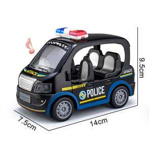 QS 2024 Popular rico Exterior cuerpo grande iluminación brillante dibujos animados Die Cast Metal coche de policía juguetes para niños regalo - Product Image 4