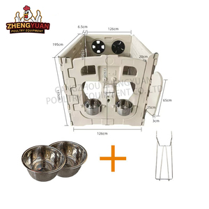 Nueva llegada Grupo de granja lechera Becerro Hutch Stall Casa de ganado-pluma de becerro con biberón y cubo para la <span class=keywords><strong>venta</strong></span> - Product Image 3