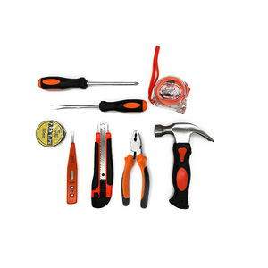 Household Tool Kit 7 Piece Set With Measuring Tape Screwdriver Hammer Pliers Utility Knife Electric Pen In Case For Home Use - Product Image 4