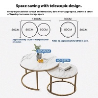 Petit ensemble de table d'appoint de canapé en bois de luxe table basse et de thé de loisirs durables pour appartement urbain balcon simple et salon