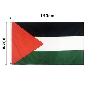 Bufanda estampada de poliéster automotriz promocional, señal de mano de coche, Bandera de Palestina con bandera palestina personalizada y tamaños personalizados - Product Image 5