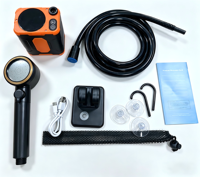 Douche de camping rechargeable 10000mAh avec écran LED, étanche IPX8, 5 vitesses, légère pour les voyages, la randonnée, le bain des animaux