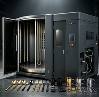 Machine de dépôt physique par évaporation (PVD) sous vide industrielle AsiaLink pour la décoration des métaux, revêtement couleur or noir