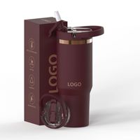 Gobelet de voiture portable transfrontalier de 32 oz, thermos en acier inoxydable 304, gobelet d'eau pour voiture d'extérieur, gobelet cadeau élégant, DIY