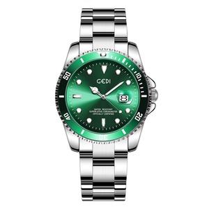 Reloj de Cuarzo GODIE para Pareja, Caja de Aleación, Correa de Acero, Verde, Resistente al Agua, Luminoso, con Calendario, Estilo de Alta Gama - Product Image 5