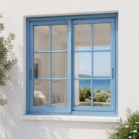 Ventana Abatible de Aluminio con Triple Acristalamiento Low-E Personalizada, Ventanas Abatibles de Doble Acristalamiento con Barra Antirrobo para Ahorro de Energía
