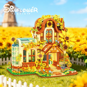 JIESTAR JJ9204 1583PCS Set <span class=keywords><strong>de</strong></span> Bloques <span class=keywords><strong>de</strong></span> Construcción Huerto <span class=keywords><strong>de</strong></span> Girasoles, Modelo <span class=keywords><strong>de</strong></span> Ladrillos, Juguete Educativo Técnico <span class=keywords><strong>de</strong></span> Plástico, Regalo Moderno para Festividades - Product Image 1