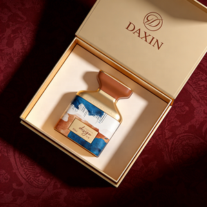 Atomizador de <span class=keywords><strong>Perfume</strong></span> de Diseño Único y Lujoso Estilo Árabe, 50 ml, Etiqueta Privada, Botella de Vidrio Vacía para Fragancias, Caja de Empaque con Tapa Dorada - Product Image 2