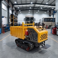 Mini-dumper sur chenilles certifié CE EPA de 1 tonne pour l'agriculture et la construction