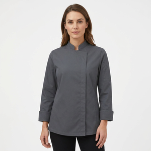 Uniforme de Chef en Gros 100% Coton Manches Longues Unisexe Vêtements de Travail Respirants pour Restaurant Hôtel Cuisine - Product Image 1