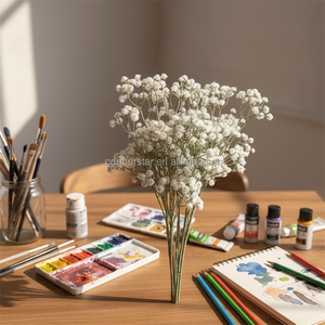 B-877 Fiori Artificiali All'Ingrosso, Grandi Teste Bianche di Gypsophila, Fiori Artificiali Sciolti per Composizioni Floreali - Product Image 5