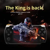 Console de Jeu Portable X6 Transfrontalière avec Écran Couleur 4,3 pouces, 64 Go, Wi-Fi, PSP, Arcade 64 bits, NES pour Jouer