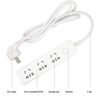 Câble d'extension de prise secteur UE/Royaume-Uni avec interrupteur USB Type C en matériau PC