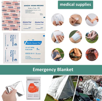 Kit d'urgence tactique pour équipement de survie, accessoires de pêche, chasse, randonnée et camping avec trousse de premiers soins