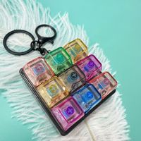 Porte-clés clavier 9 touches avec LED, jouet anti-stress