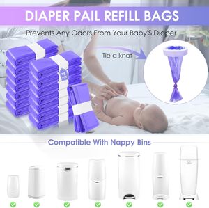 15 pièces de sacs de recharge pour couches Tom Tip, doublures pour poubelle à couches, recharges pour poubelle à couches Genie/<span class=keywords><strong>Angelcare</strong></span>/TomHygiene - Product Image 4