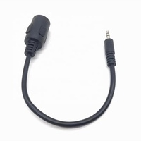 Fiche femelle Midi 5 broches noire PVC vers câble audio à prise stéréo Jack 3.5mm