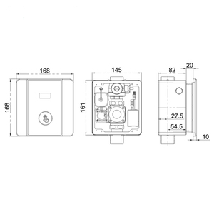 HY-501A treo tường tự động cảm biến nhà vệ sinh tuôn ra van không tiếp xúc WC flushimeter với hướng dẫn sử dụng Báo Chí loại cảm giác - Product Image 2
