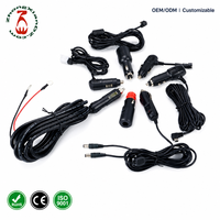 Cable de encendedor de coche de 12V 24V personalizado de fábrica, serie de conectores de barril DC, mini USB, terminal de anillo, cable desnudo OEM ODM