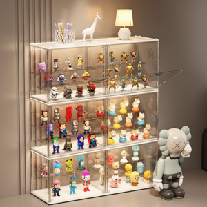 Unité de rangement autoportante pour les mélanges de jouets Utilitaire et esthétique avec compartiments transparents - Product Image 1