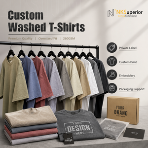 Camisetas DTG Personalizadas Pesadas com Efeito Desgastado, 100% Algodão, Lisas, Ombro Caído, Oversized, <span class=keywords><strong>Vintage</strong></span>, Lavagem Ácida, Estilo Urbano - Product Image 1