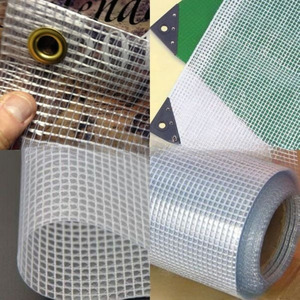 <span class=keywords><strong>Lona</strong></span> de malla recubierta de <span class=keywords><strong>PVC</strong></span> <span class=keywords><strong>transparente</strong></span> para bolsa de papelería de invernadero - Product Image 6
