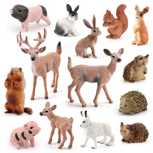 Simulation transfrontalière écureuil hérisson renard roux cerf <span class=keywords><strong>de</strong></span> queue blanche éléphant lion tigre crocodile loup modèle animal sauvage - Product Image 1