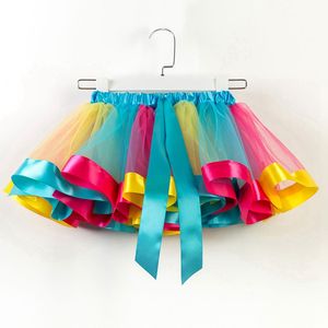 Falda Tutú Arcoíris Multicolor para Niñas, Falda de Tul para Baile de Princesa - Product Image 2