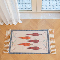 China Factory Wholesale Modern Bedroom Sofa Printing Cotton Woven Friendly Non-slip Floor Mat Decoration Rugs