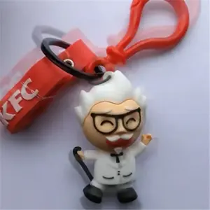 Dễ Thương Logo OEM Cá Nhân Túi Phụ Kiện Tùy Chỉnh 3D PVC Keychain Cho Quà Tặng Lưu Niệm