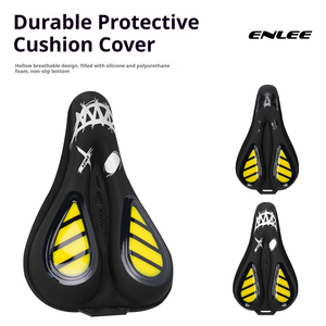 ENLEE <span class=keywords><strong>Housse</strong></span> de <span class=keywords><strong>selle</strong></span> de vélo en cuir PU durable, résistante, imperméable et antidérapante pour de longues sorties confortables <span class=keywords><strong>Housse</strong></span> de siège de vélo - Product Image 5
