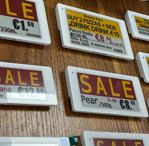 โมดูลไดรเวอร์จอแสดงผล ESL ขนาด 2.9 นิ้ว E-Ink ESL ป้ายราคาดิจิทัลสำหรับซูเปอร์มาร์เก็ตผลไม้ ป้ายราคาอิเล็กทรอนิกส์บนชั้นวางสินค้า ป้ายราคาอีเปเปอร์ - Product Image 1