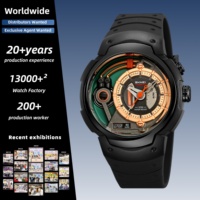 Montre Homme Unique SKMEI 2531 Cadran Surdimensionné Étanche 30M Lumière LED Bracelet TPU Style Urbain Quotidien Décontracté