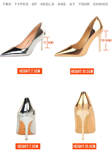 Chaussures à talons hauts pour femmes été 2025 – Nouveauté printemps – Escarpins dorés pour mariages et soirées – Vente en gros - Product Image 4