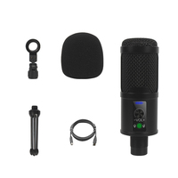 Microphone de jeu professionnel USB à condensateur BM-65 de haute qualité avec prise jack 3,5 mm