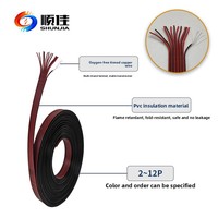Cable de Cinta Rojo y Negro UL1571 26-28 AWG, Cable de Cobre Estañado con Aislamiento de PVC Codificado por Colores para Cableado Interno de Equipos Eléctricos