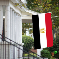 Drapeau égyptien simple face imprimé sur mesure, personnalisable pour toutes les bannières nationales et drapeaux d'affichage.