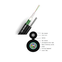 Câble à fibre optique aérien extérieur en forme de 8 GYXTC8S avec armure en ruban d'acier, étanche, autoportant, pour accès FTTH, OEM