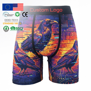 Boxer da <span class=keywords><strong>Uomo</strong></span> con Logo Personalizzato ed Etichetta Privata, Moderni in Cotone, Stampa Digitale, Asciugatura Rapida, Alta Elasticità - Product Image 2